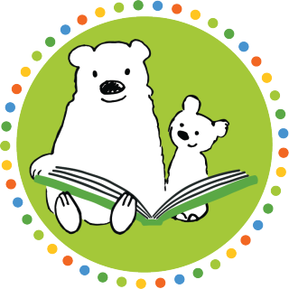 Ready for Reading logo - cartoon bear paren't and child reading a book together inside a circle Ready for Reading logo - cartoon bear paren't and child reading a book together inside a circle