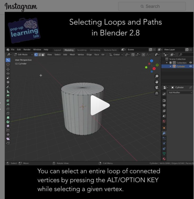 Blender: Selecting Loops and Paths in Blender