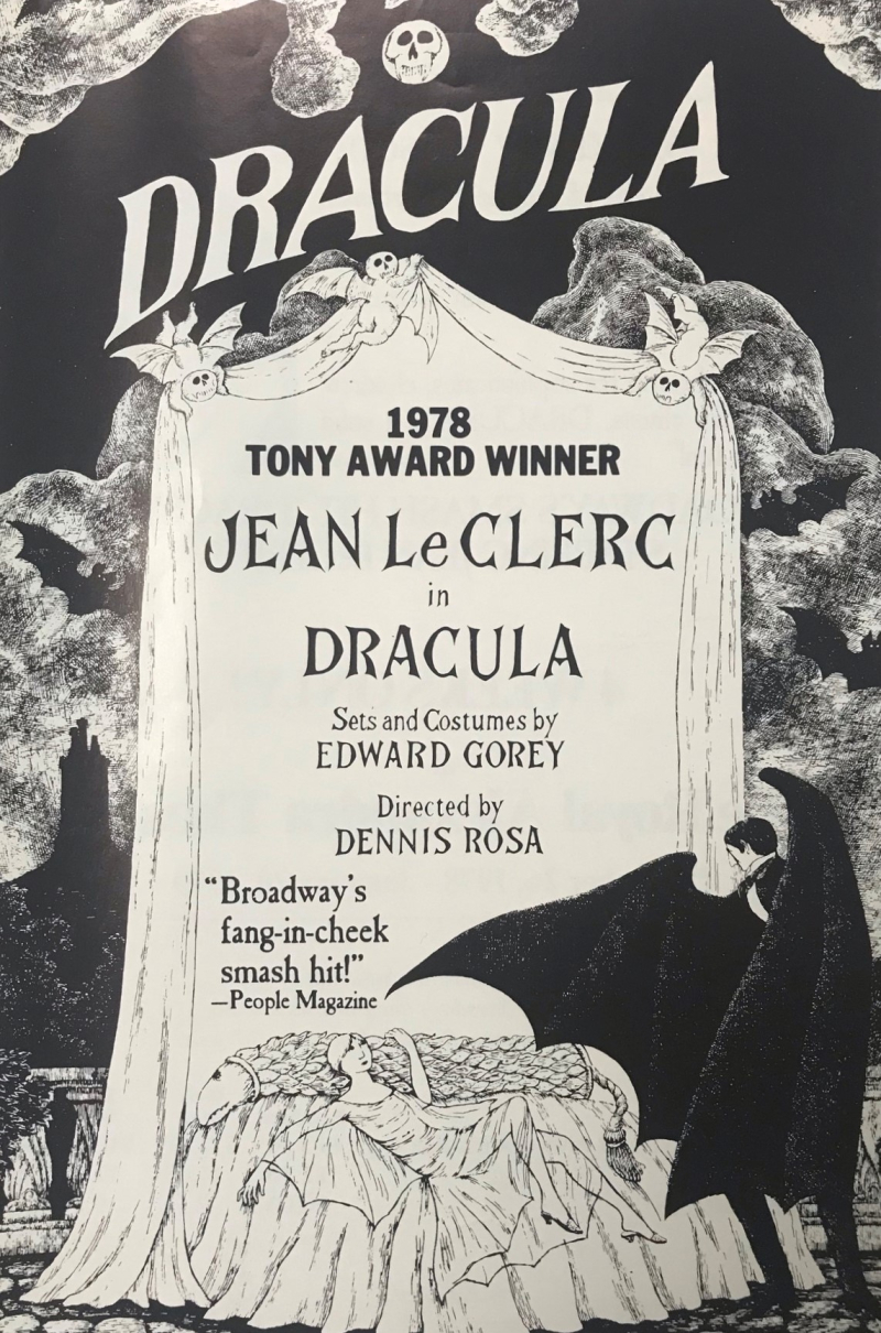 Program for the Toronto run of Dracula with designs by Edward Gorey