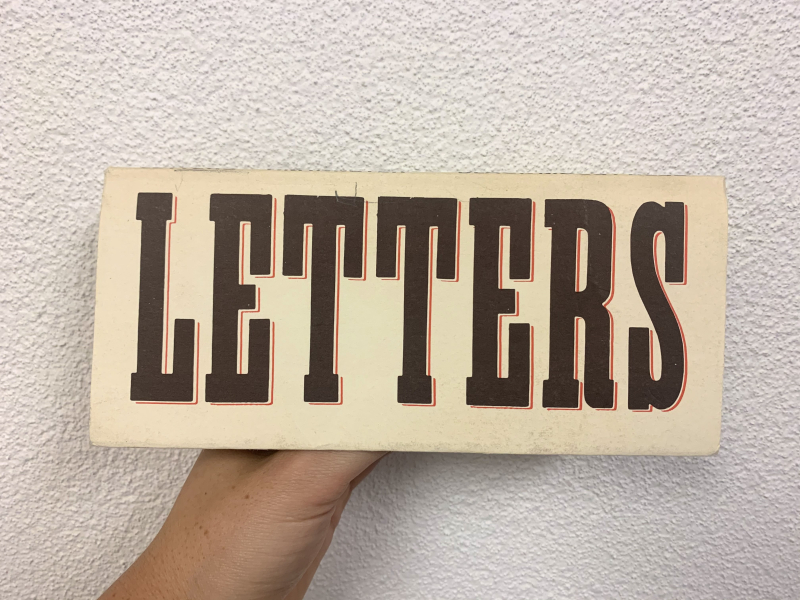 Front cover of "Letters" by Black Moss Press
