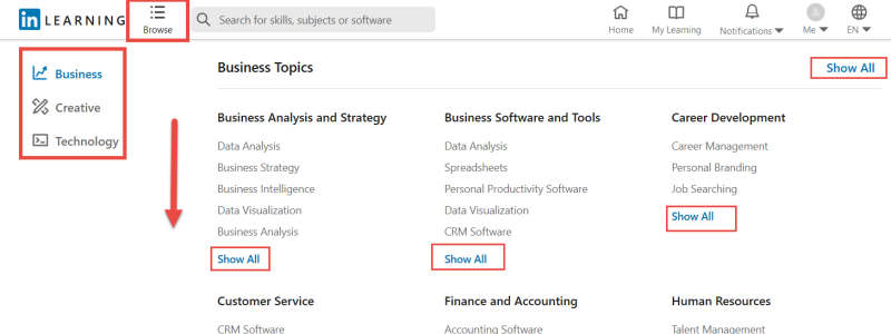 Browse Business  Creative  Technology