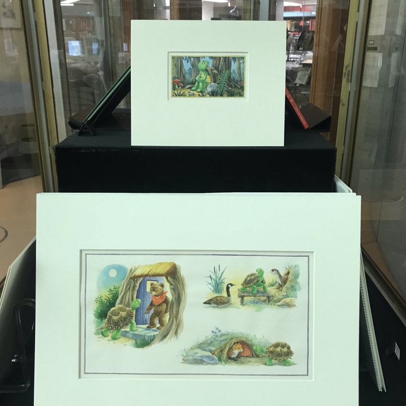 Two original Brenda Clark illustrations from Franklin is Lost