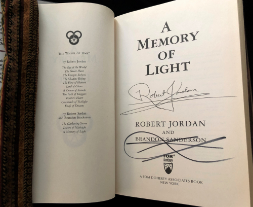A Memory of Light  signed
