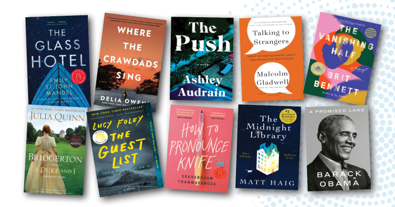 Collage of TPL's ten most borrowed books of 2021 Collage of TPL's ten most borrowed books of 2021