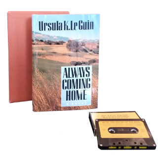 Box set with audiocasette. The book cover with pastoral landscape.