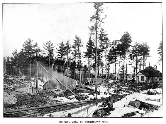 Mine with many trees down near it