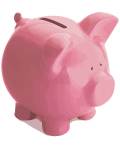 Pink piggy bank