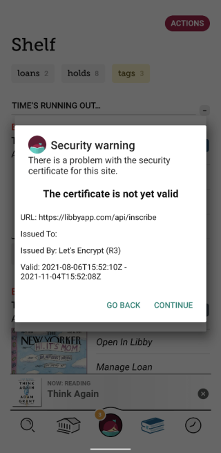 Error message Error message