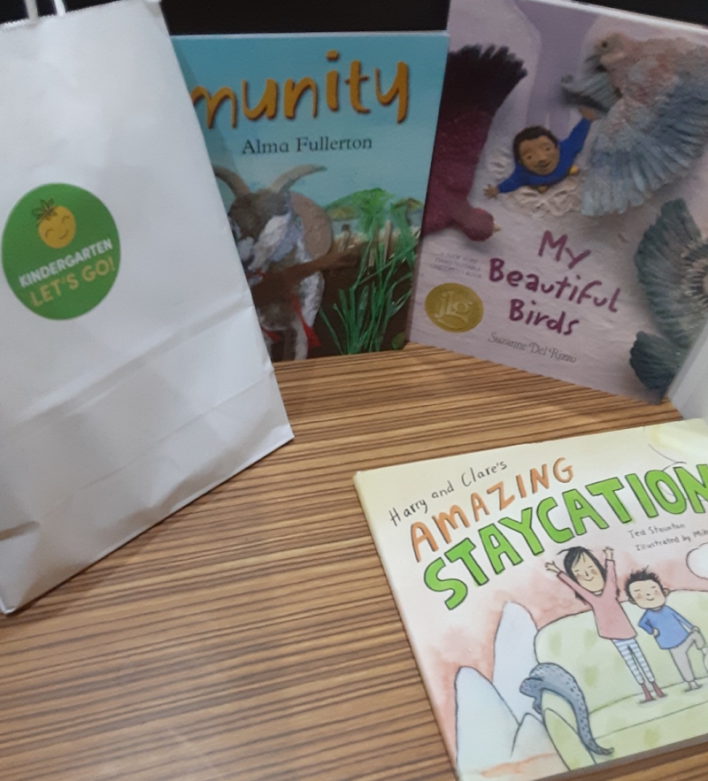 Books provided for resettling families Books provided for resettling families