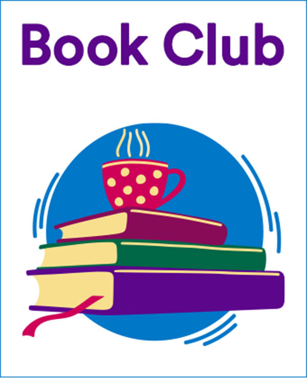 Icon of a stack of books with a cup of tea on top.