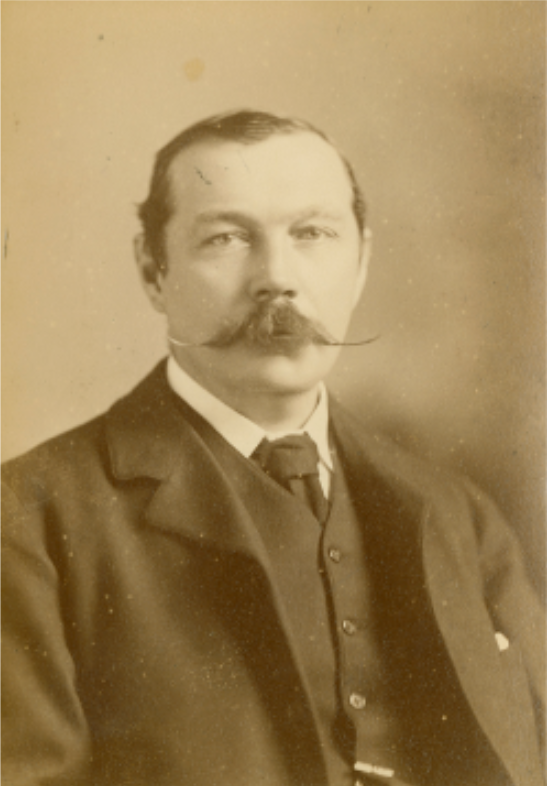 Portrait of Arthur Conan Doyle in sepia photo