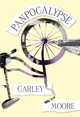 Cover of the book Panpocalypse by Carley Moore featuring the front half of an upside-down bicycle.
