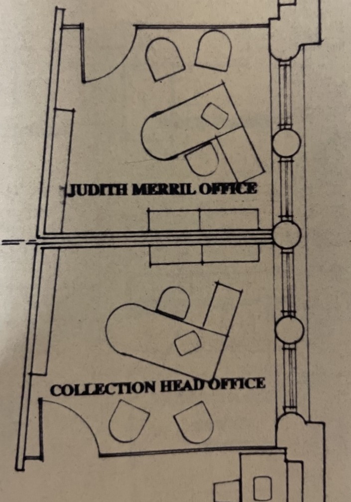 3rd floor blueprint of Lillian H Smith Branch March 1994