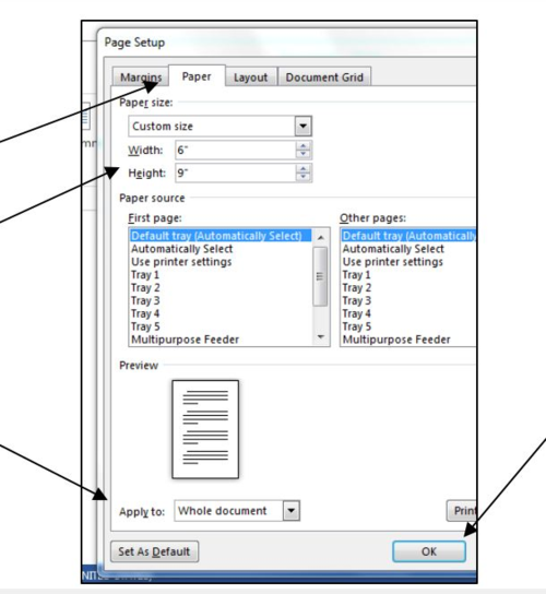 Customizing Your Page Size