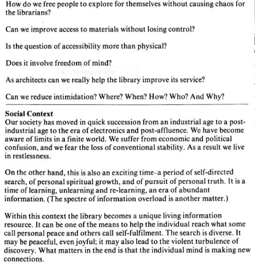Raymond Moriyama architect's remarks how do we free people to explore for themselves