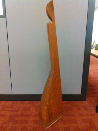 wooden pedestal stanchions hand crafted by artist Stephen Hogbin