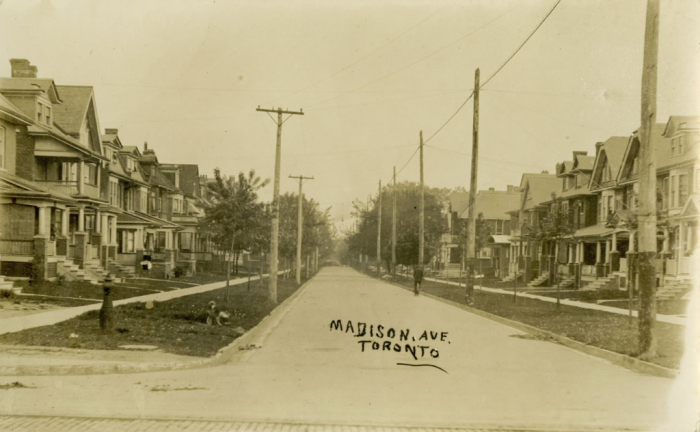 Madison Avenue vintage postcard circa 1910 looking south of Dupont