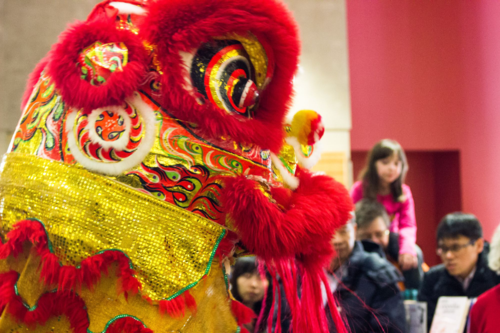 Lion dance head
