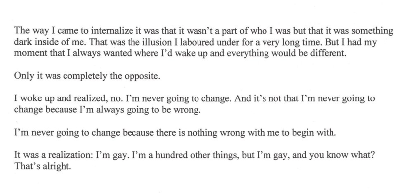 Prose We are done pologizing. We hve nothing to apologize for. Bradon Yamomoto