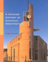 A Concise History of Canadian Architecture