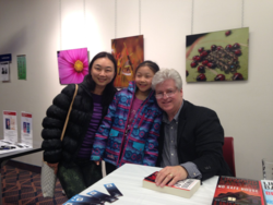 Linwood Barclay and Ginger and Georgia at NYCL March 22 2016 2