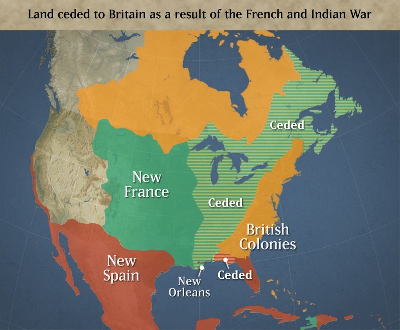 Map of French and Indian War from gscs.org