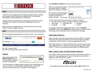 JSTOR info sheet