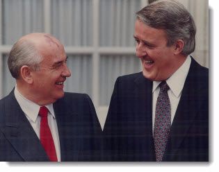 Mikhail Gorbachev and Brian Mulroney, 1990