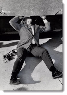 Toronto's first peek at the $100,000 sculpture was obtained when Star photographer Boris Spremo sprawled at Nathan Phillips Square and stuck his camera inside the protective case, 1966