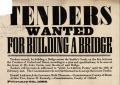 Tenders wanted for building a bridge, 1866