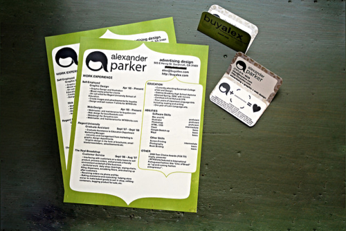 Green Resume CV & Business Card