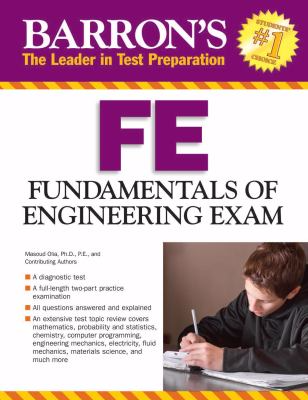 Barron's FE fundamentals of engineering exam by Masoud Olia