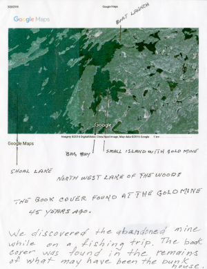 Treasure map mailed to  Toronto Public Library