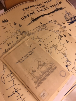 Book cover for Treasure map of the Great Lakes region by Schultz  Gerard  1902-