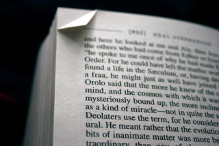 Folded page of a book Folded page of a book