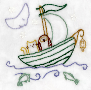 Owl and Pussycat Embroidery Owl and Pussycat Embroidery