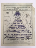 Poster: Transcontinental Pop Festival 1970