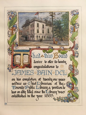 James Bain Illuminated Address