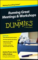 Running Great Meetings & Workshops for Dummies Running Great Meetings & Workshops for Dummies