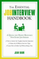 The essential job interview handbook : a quick and handy resource for every job seeker