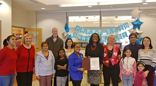 Morningside Branch staff and customers celebrating 50 years of library service Morningside Branch staff and customers celebrating 50 years of library service