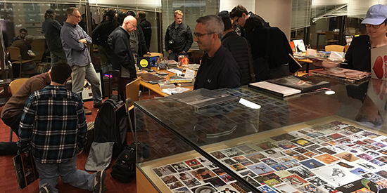 Customers at Toronto Reference Library record swap