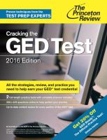 Cracking the GED test 2016 edition
