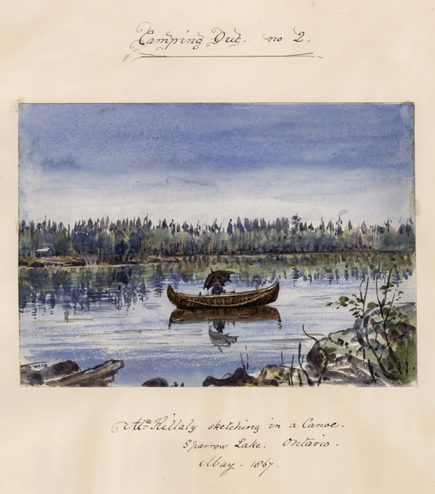 Sketching from Canoe 1867