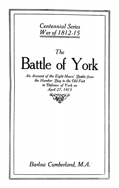 Battle of york book