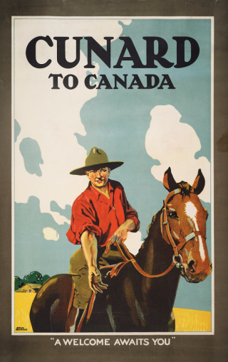 Cunard to Canada: “A Welcome Awaits You,” Nottingham, England: Thos. Forman & Sons, Ltd., broadside, 1930.