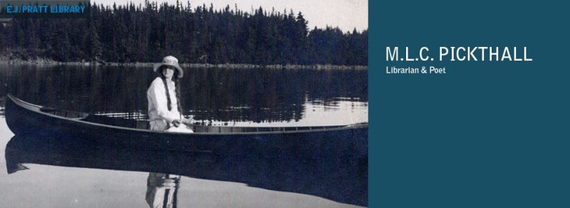 Marjorie Pickthall in a canoe