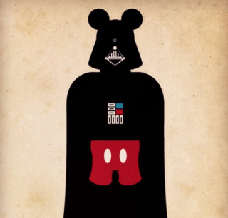 Darth Vader as Mickey Mouse