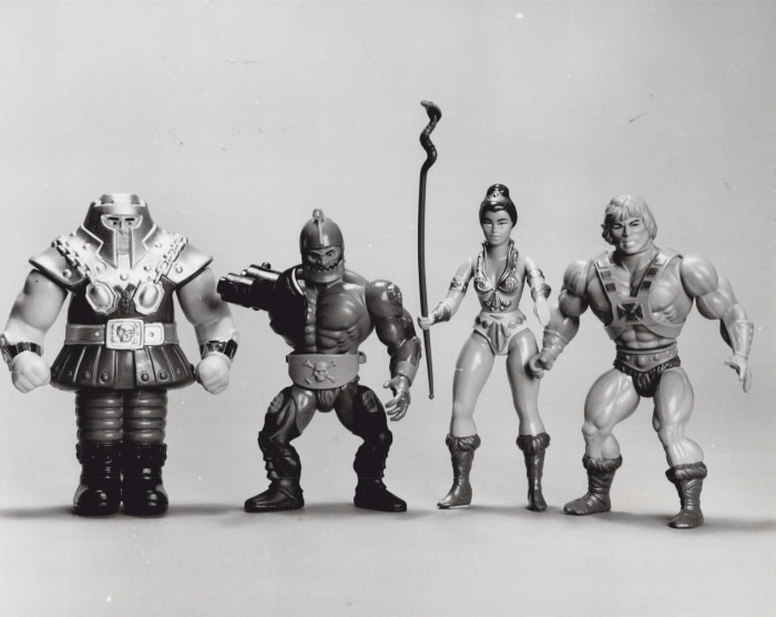 Four action figures againsts a blank background