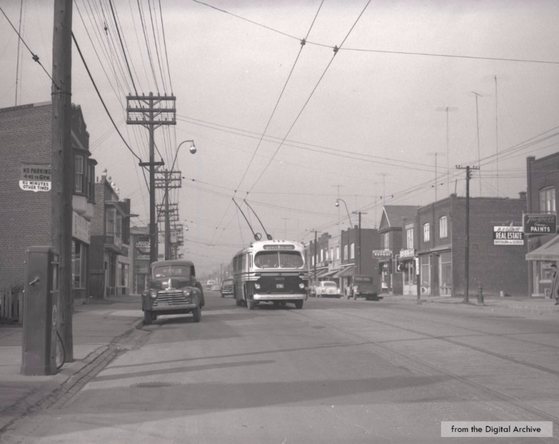 Old photo of Weston Road and Lambton Avenue